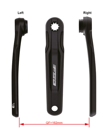 Ebike Chainset CK-761 G2T Wider ISIS Black