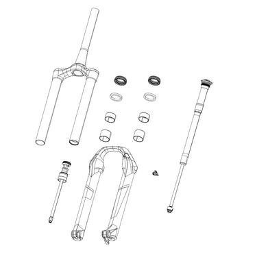ROCKSHOX SPARE - FORK LOWER LEG - (DECALS INCLUDED) 20X110 BOOST� 38MM BOXXER D1+(2024+)
